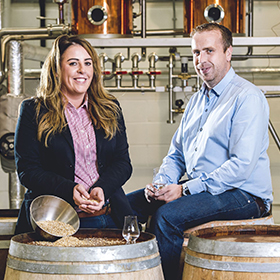 Rademon Estate Distillery founders Fiona and David Boyd-Armstrong.